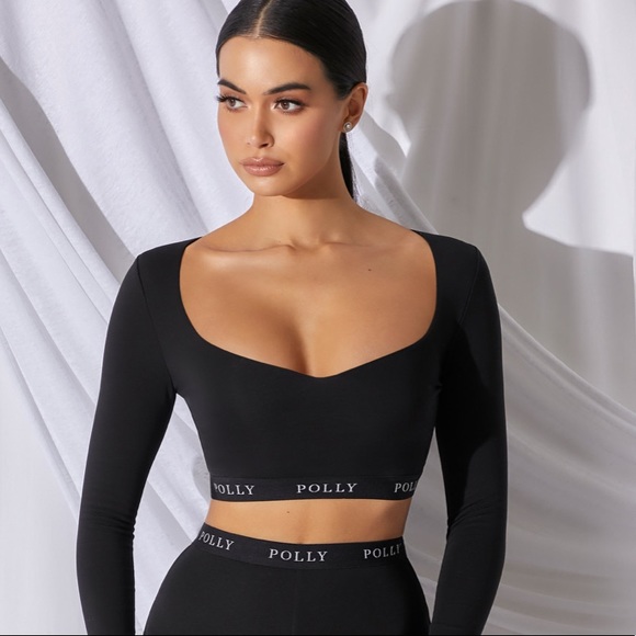 Oh Polly Long Story Short Long Sleeve Crop Top - Picture 1 of 11